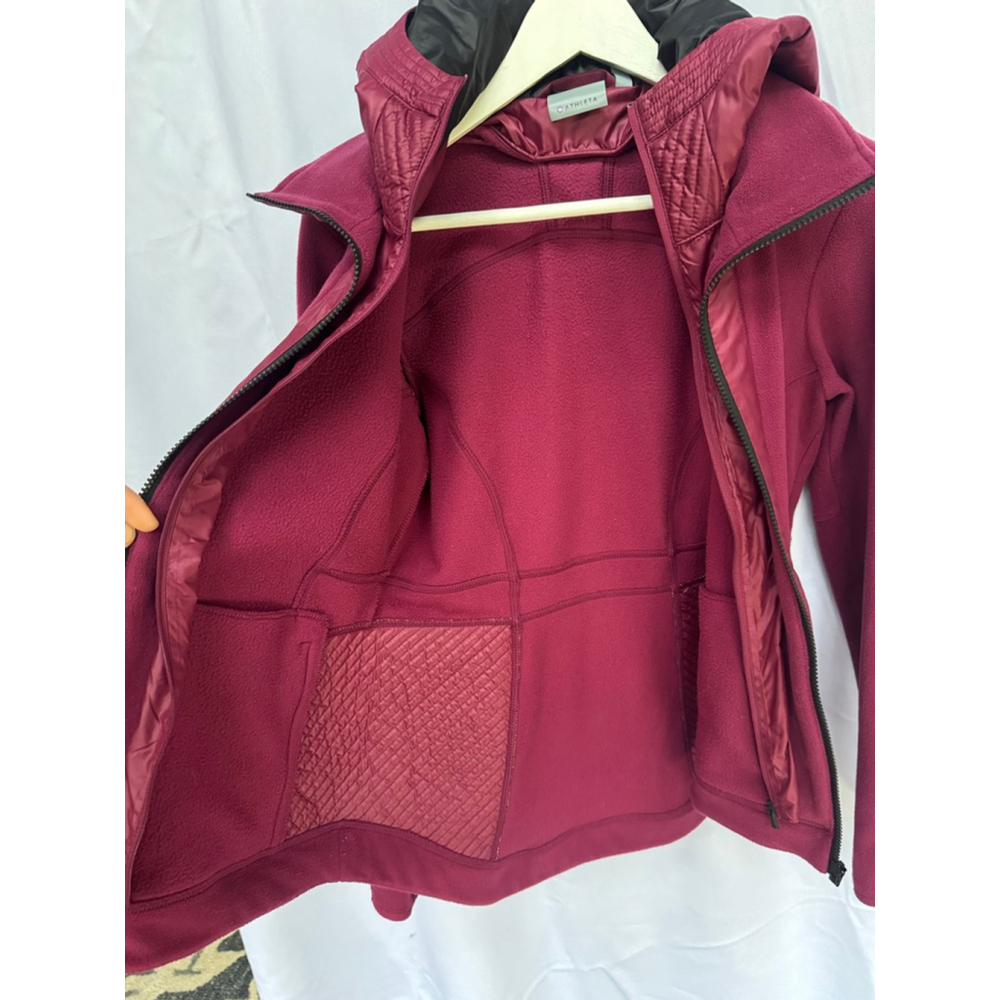 Athleta Unstoppable Fleece Lined Full Zip Jacket Chilled Sangria Small - Picture 6 of 11